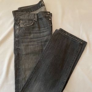 7 for all mankind men gray standard jean 34x34